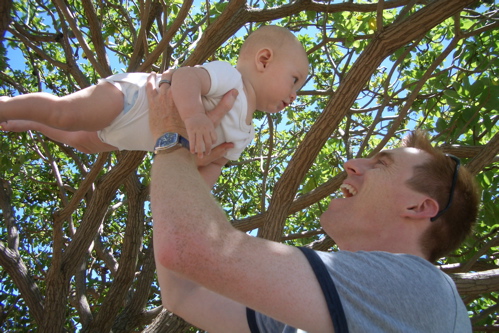 Miles in Hawaii with dad, 2